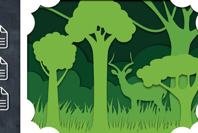 Σετ των 2 Intra απο ξύλο plywood 3mm-4mm πάχος – Κοπή με λέιζερ Wildlife Shadow Box Δίασταση  20x20 cm INTRAFABR-60649531