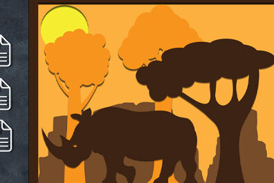 Σετ των 2 Intra απο ξύλο plywood 3mm-4mm πάχος – Κοπή με λέιζερ Wildlife Shadow Box Δίασταση  20x20 cm INTRAFABR-60649546