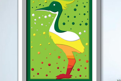 Σετ των 2 Intra απο ξύλο plywood 3mm-4mm πάχος – Wildlife Shadow Box Διακόσμηση τοίχου με λέιζερ Δίασταση  20x20 cm INTRAFABR-70854893