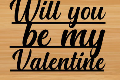 Σετ των 2 Intra απο ξύλο plywood 3mm-4mm πάχος – Will You Be My Valentine Laser, metal Δίασταση  20x20 cm INTRAFABR-87758590