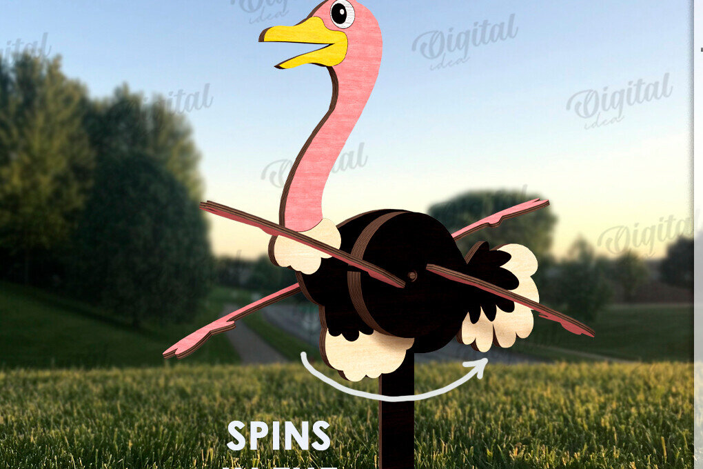 Σετ των 2 Intra απο ξύλο plywood 3mm-4mm πάχος – Windmill Garden Decor Cut Laser Δίασταση  20x20 cm INTRAFABR-123089813