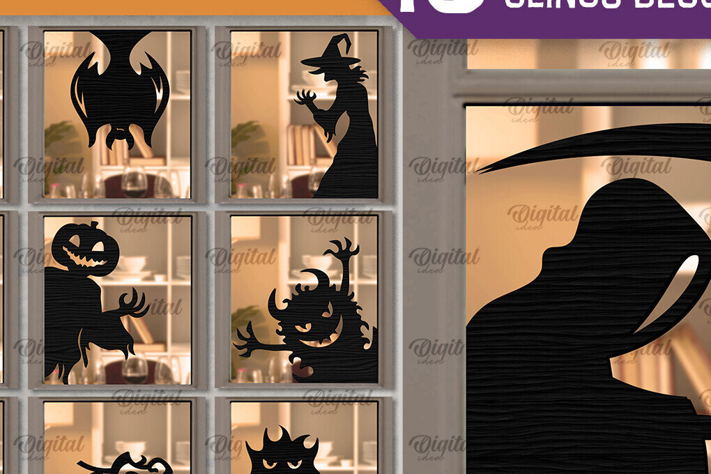 Σετ των 2 Intra απο ξύλο plywood 3mm-4mm πάχος – Διακόσμηση παραθύρων. Πακέτο αποκριών Δίασταση  20x20 cm INTRAFABR-107496503