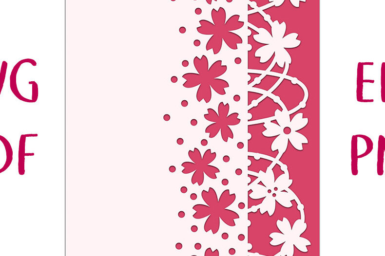 Σετ των 2 Intra απο ξύλο plywood 3mm-4mm πάχος – Windswept Blossom Lace Edge Card Δίασταση  20x20 cm INTRAFABR-12511062