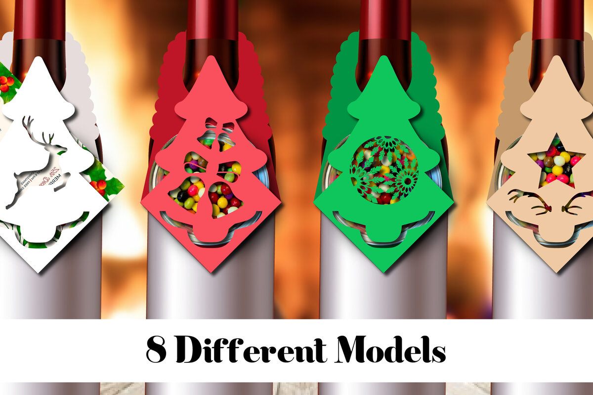 Σετ των 2 Intra απο ξύλο plywood 3mm-4mm πάχος – Πακέτο ετικετών χριστουγεννιάτικου δώρου μπουκαλιού κρασιού Δίασταση  20x20 cm INTRAFABR-81092826