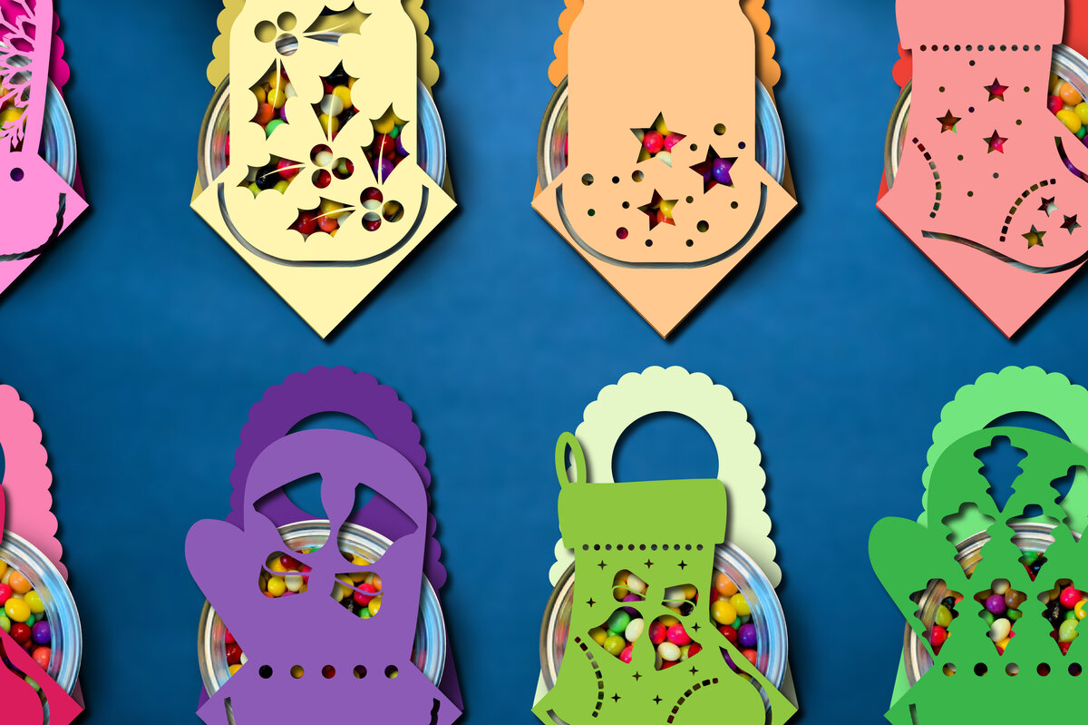 Σετ των 2 Intra απο ξύλο plywood 3mm-4mm πάχος – Μπουκάλι κρασιού Χριστουγεννιάτικες ετικέτες Πακέτο Δίασταση  20x20 cm INTRAFABR-81097544