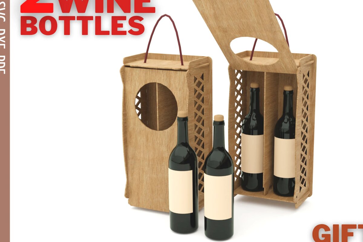 Σετ των 2 Intra απο ξύλο plywood 3mm-4mm πάχος – Κουτί κρασιού με κομμένο αρχείο με ανοιγόμενο καπάκι Δίασταση  20x20 cm INTRAFABR-104823983