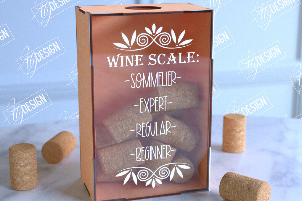 Σετ των 2 Intra απο ξύλο plywood 3mm-4mm πάχος – Κουτί από φελλό κρασιού | Κουτί με καπάκια μπουκαλιών μπύρας Δίασταση  20x20 cm INTRAFABR-99639492