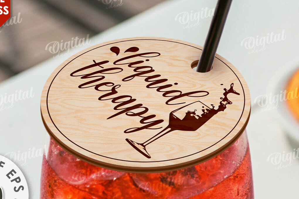 Intra απο ξύλο plywood 3mm-4mm πάχος – Κάλυμμα Wine Glass Design Cut Laser Δίασταση  40x30 cm INTRAFABR-111420140