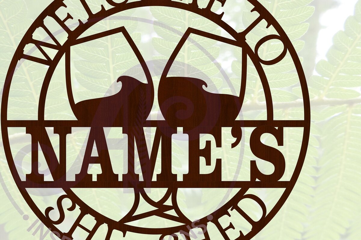 Σετ των 2 Intra απο ξύλο plywood 3mm-4mm πάχος – Ποτήρια κρασιού She Shed Δίασταση  20x20 cm INTRAFABR-67490140