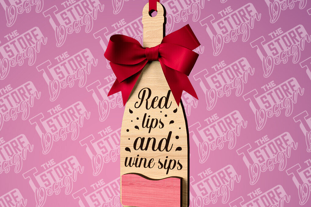 Σετ των 2 Intra απο ξύλο plywood 3mm-4mm πάχος – Στολίδι κρασιού | Δίασταση  20x20 cm INTRAFABR-84569949