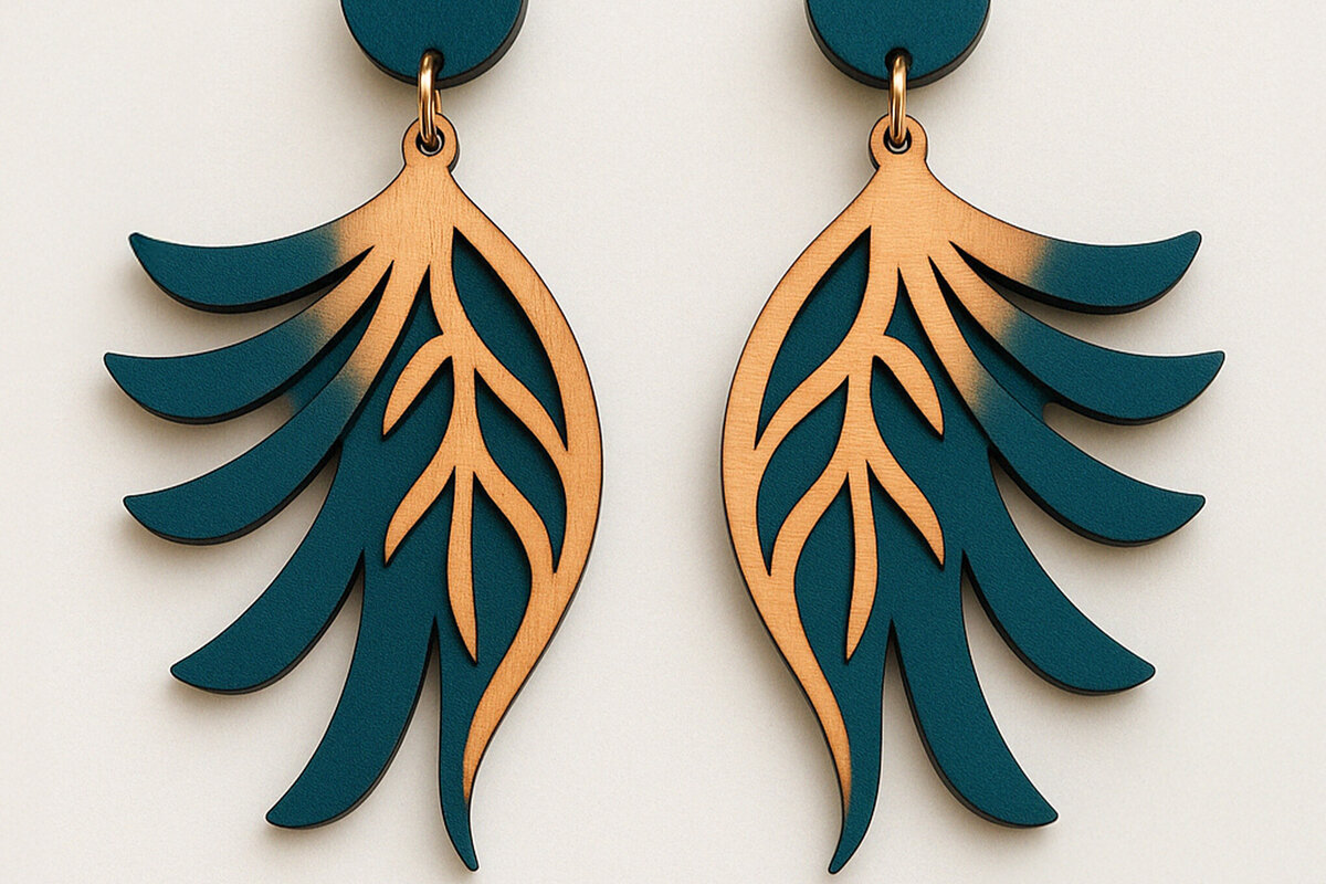 Σετ των 3 Intra απο ξύλο plywood 3mm-4mm πάχος – Φτερά Σκουλαρίκια Δίασταση  5x5 cm INTRAFABR-120635993