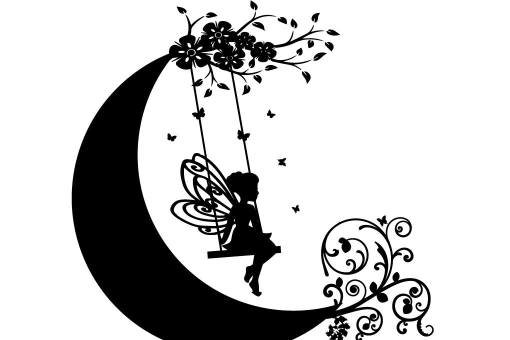 Σετ των 2 Intra απο ξύλο plywood 3mm-4mm πάχος – Wings Girl Swing Game Δίασταση  20x20 cm INTRAFABR-75741703