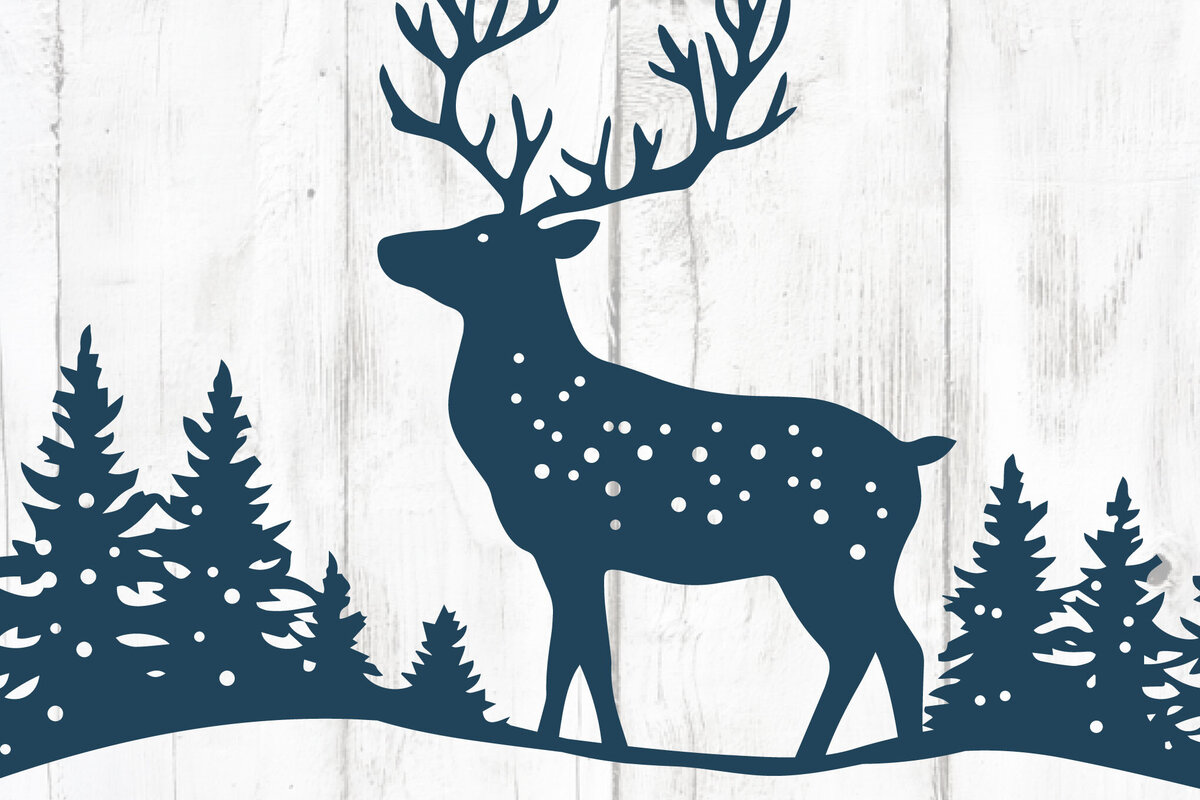 Σετ των 2 Intra απο ξύλο plywood 3mm-4mm πάχος – Αρχείο περικοπής Χειμερινής Χριστουγεννιάτικης Σκηνής Δίασταση  20x20 cm INTRAFABR-104663915