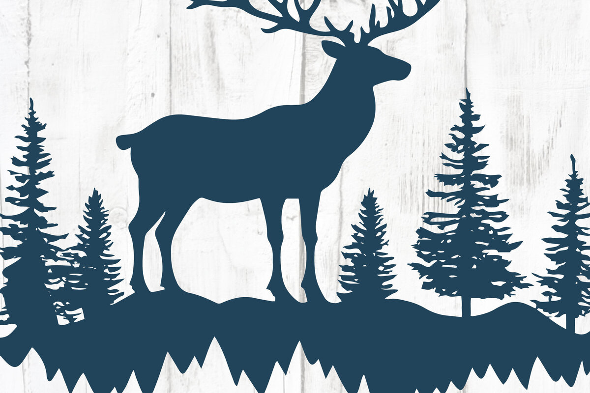 Σετ των 2 Intra απο ξύλο plywood 3mm-4mm πάχος – Αρχείο περικοπής Χειμερινής Χριστουγεννιάτικης Σκηνής Δίασταση  20x20 cm INTRAFABR-104664143