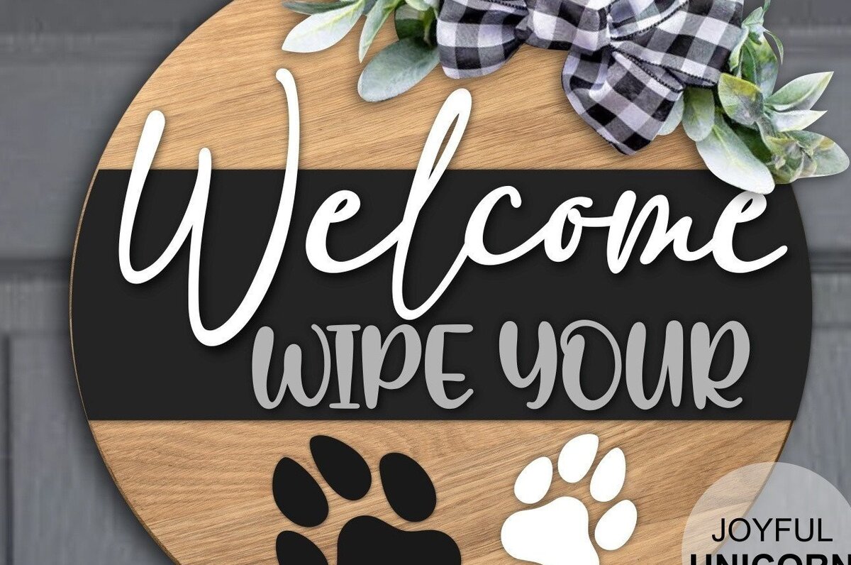 Intra απο ξύλο plywood 3mm-4mm πάχος – Σκουπίστε το αρχείο αποκοπής Sign Paws Δίασταση  40x30 cm INTRAFABR-32842083