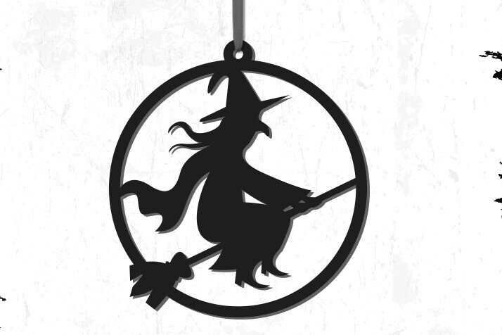 Σετ των 2 Intra απο ξύλο plywood 3mm-4mm πάχος – Στολίδι για αποκριάτικο μάγισσα Δίασταση  20x20 cm INTRAFABR-81325161