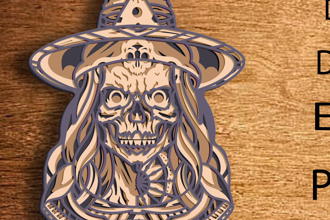 Σετ των 2 Intra απο ξύλο plywood 3mm-4mm πάχος – Witch Multilayer/ Witch Mandala Cut Δίασταση  20x20 cm INTRAFABR-83032535