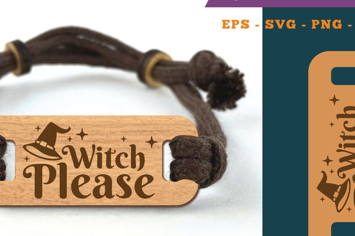 Σετ των 3 Intra απο ξύλο plywood 3mm-4mm πάχος – Βραχιόλι Witch Please 1 Δίασταση  20x20 cm INTRAFABR-111384857