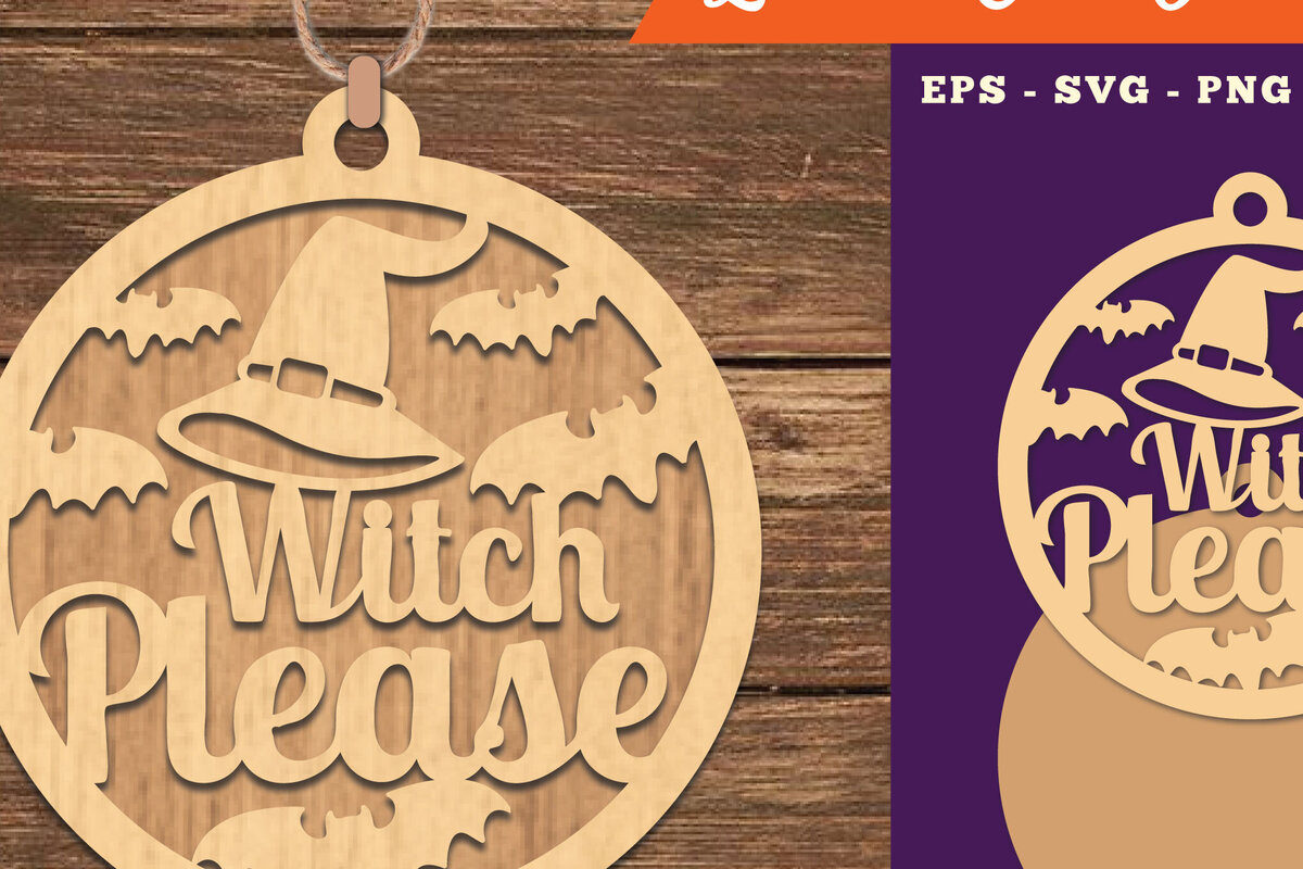 Σετ των 2 Intra απο ξύλο plywood 3mm-4mm πάχος – Witch PleaseOrnment Δίασταση  20x20 cm INTRAFABR-111385646