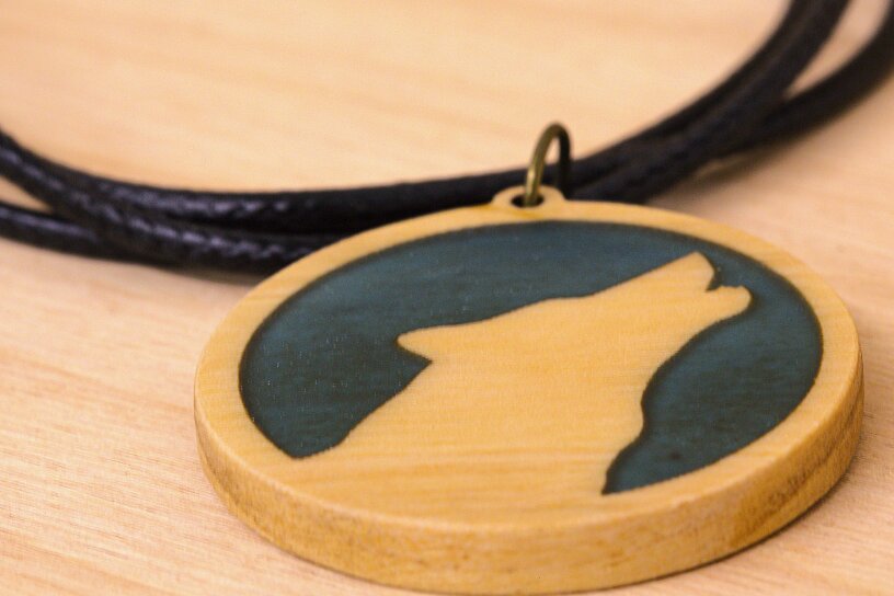 Σετ των 3 Intra απο ξύλο plywood 3mm-4mm πάχος – Wolf Pendant - Σκουλαρίκια, Ψηφιακό Αρχείο Δίασταση  5x5 cm INTRAFABR-103029719