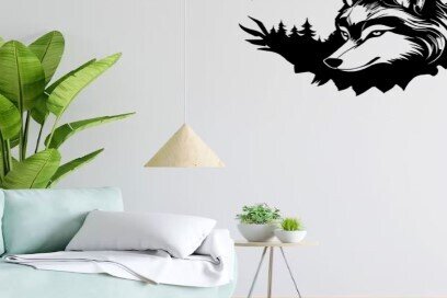 Intra απο ξύλο plywood 3mm-4mm πάχος – Wolf Wall Art Δίασταση  40x30 cm INTRAFABR-86376480