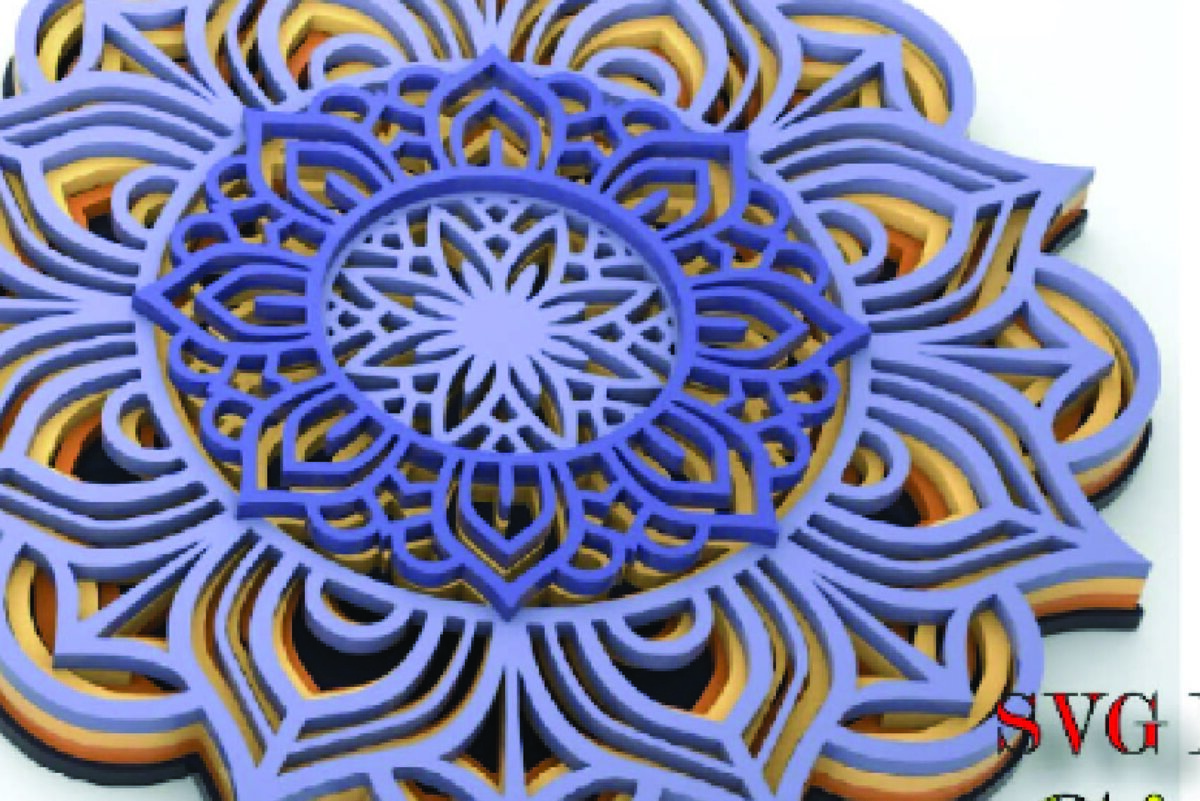 Σετ των 2 Intra απο ξύλο plywood 3mm-4mm πάχος – Υπέροχη Μάνταλα, 5 στρώσεων Δίασταση  20x20 cm INTRAFABR-21375615