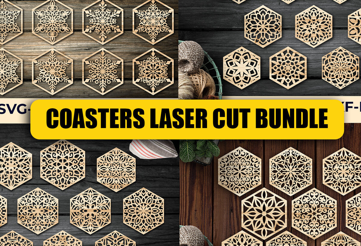 Σετ των 2 Intra απο ξύλο plywood 3mm-4mm πάχος – Σχεδιασμός σουβέρ ξύλου / Πακέτο κοπής με λέιζερ3 Δίασταση  20x20 cm INTRAFABR-94584975