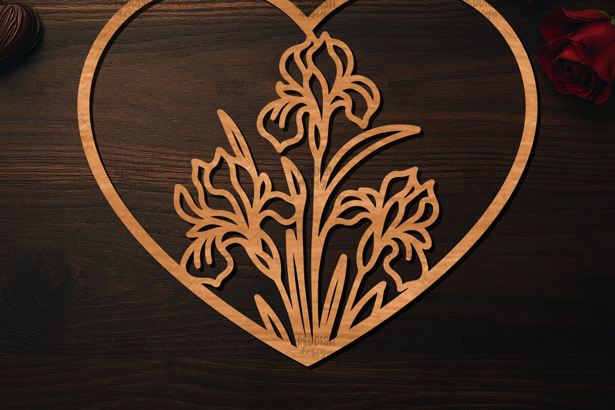Σετ των 2 Intra απο ξύλο plywood 3mm-4mm πάχος – Ξύλο κοπής Valentine Heart Δίασταση  20x20 cm INTRAFABR-113518315