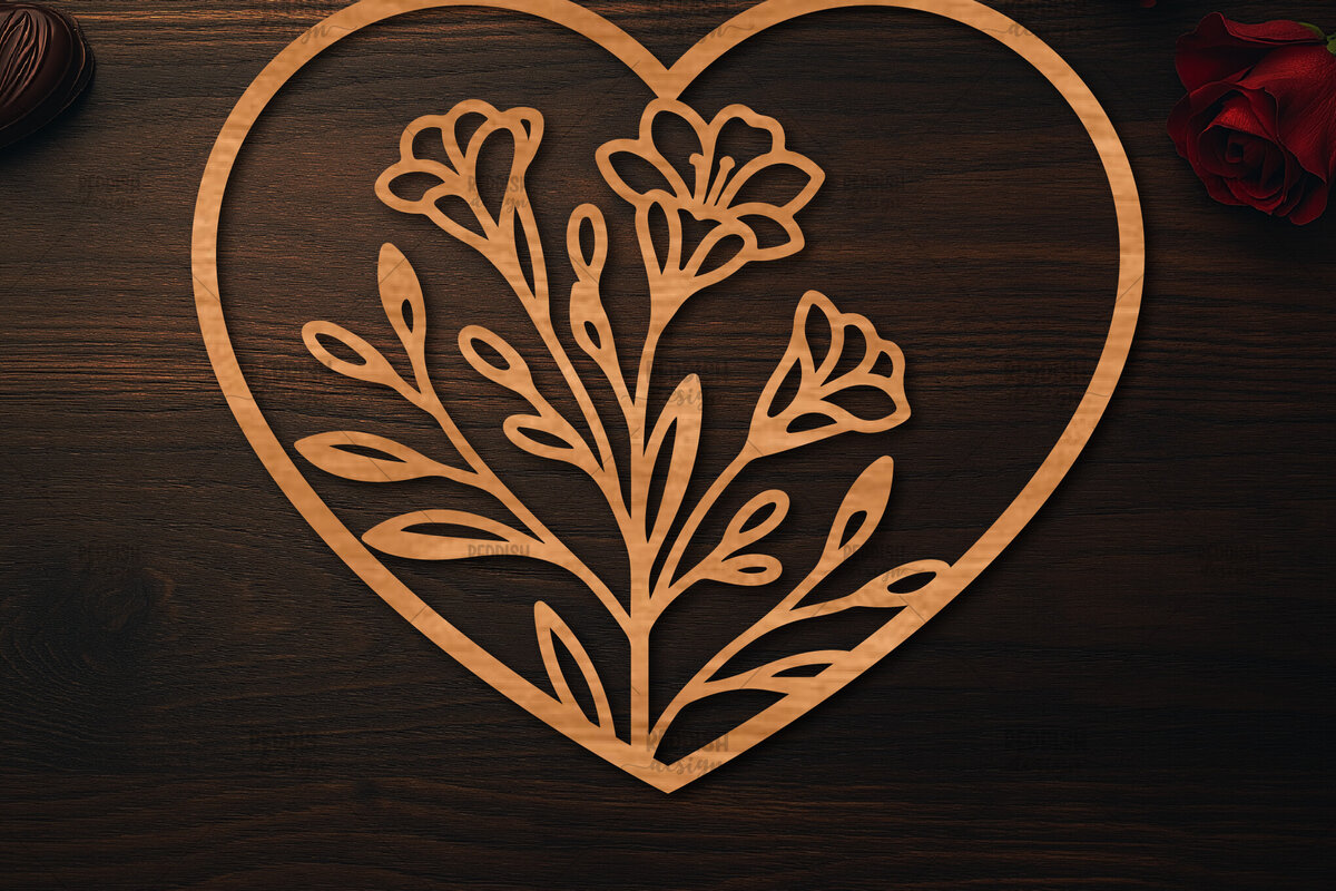 Σετ των 2 Intra απο ξύλο plywood 3mm-4mm πάχος – Ξύλο κοπής Valentine Heart Δίασταση  20x20 cm INTRAFABR-113518622