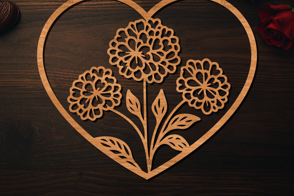 Σετ των 2 Intra απο ξύλο plywood 3mm-4mm πάχος – Ξύλο κοπής Valentine Heart Δίασταση  20x20 cm INTRAFABR-113516954