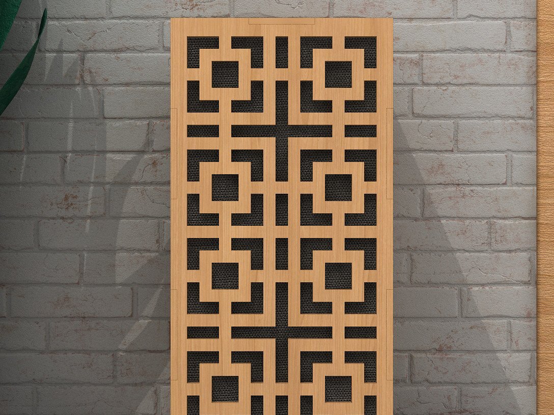 Σετ των 2 Intra απο ξύλο plywood 3mm-4mm πάχος – Φωτιστικό γραφείου ξύλου /  με λέιζερ Δίασταση  20x20 cm INTRAFABR-39077056