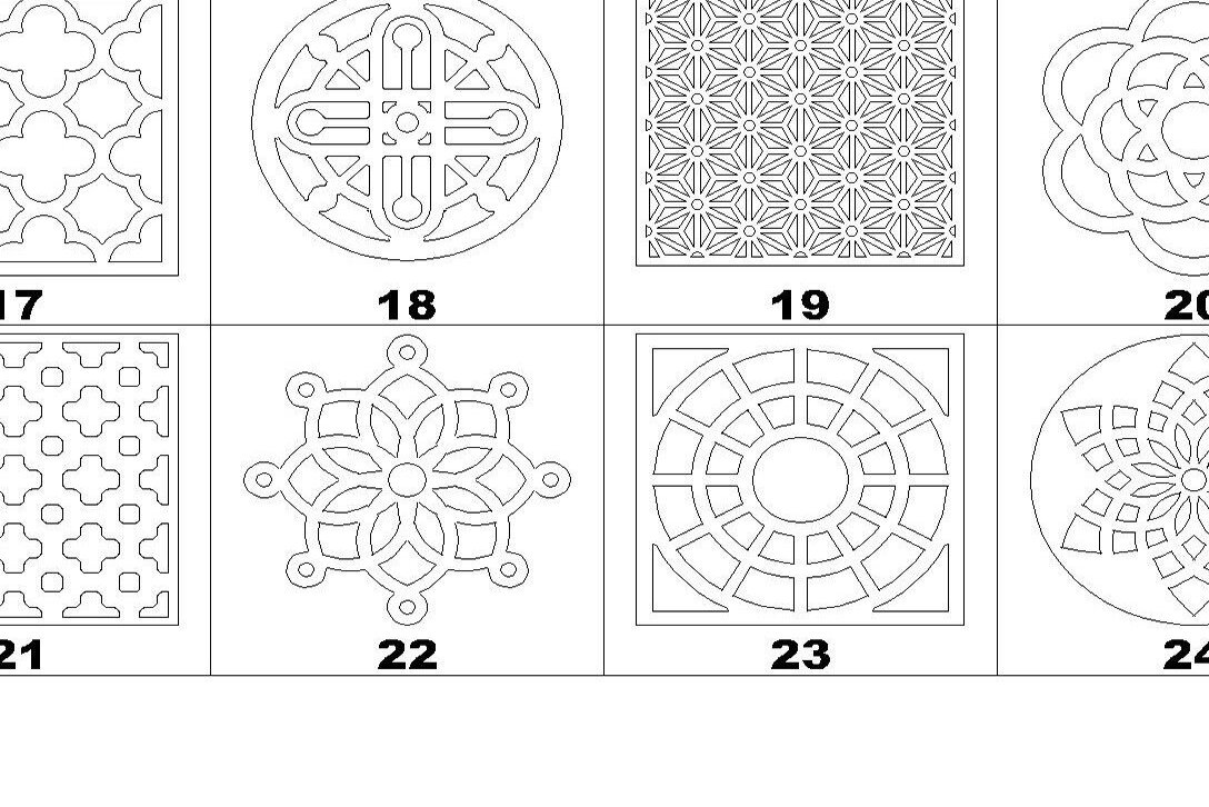 Σετ των 2 Intra απο ξύλο plywood 3mm-4mm πάχος – Wood Drink Coaster Bundle Plan Glowforge Δίασταση  20x20 cm INTRAFABR-37087862