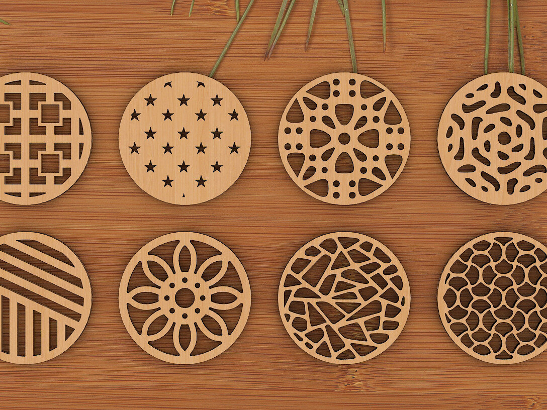 Σετ των 2 Intra απο ξύλο plywood 3mm-4mm πάχος – Ξύλινα σουβέρ για ποτό με λέιζερ 151 Δίασταση  20x20 cm INTRAFABR-58473291