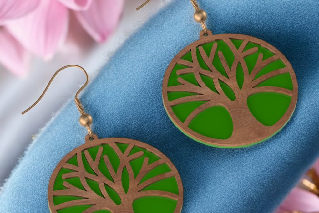 Σετ των 3 Intra απο ξύλο plywood 3mm-4mm πάχος – Ξύλινο σκουλαρίκι 185 Δίασταση  5x5 cm INTRAFABR-118355430