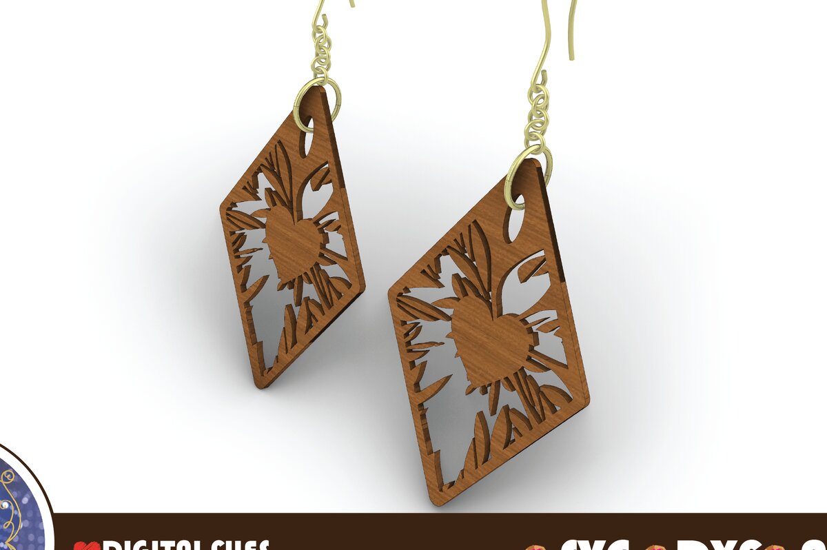 Σετ των 3 Intra απο ξύλο plywood 3mm-4mm πάχος – Ξύλινα Σκουλαρίκια Κοσμήματα Πακέτο &amp; CDR Δίασταση  5x5 cm INTRAFABR-43105620