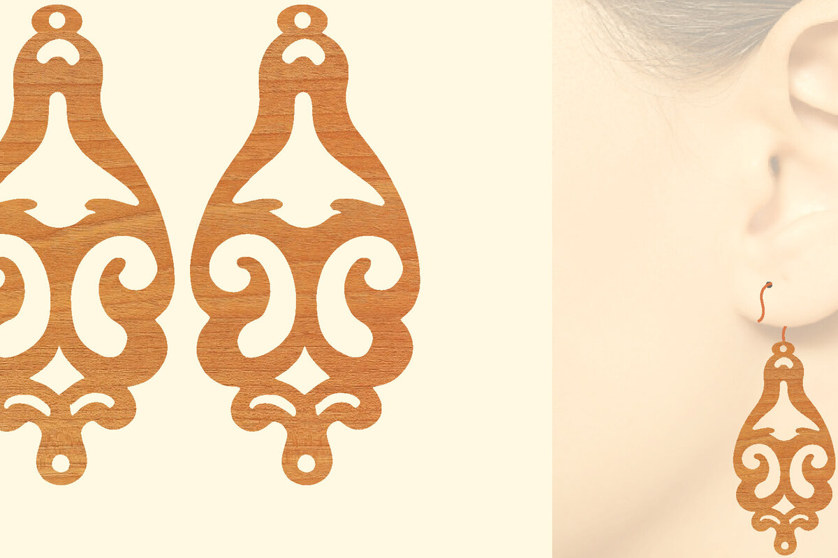 Σετ των 3 Intra απο ξύλο plywood 3mm-4mm πάχος – Ξύλινα σκουλαρίκια Δίασταση  5x5 cm INTRAFABR-96584443