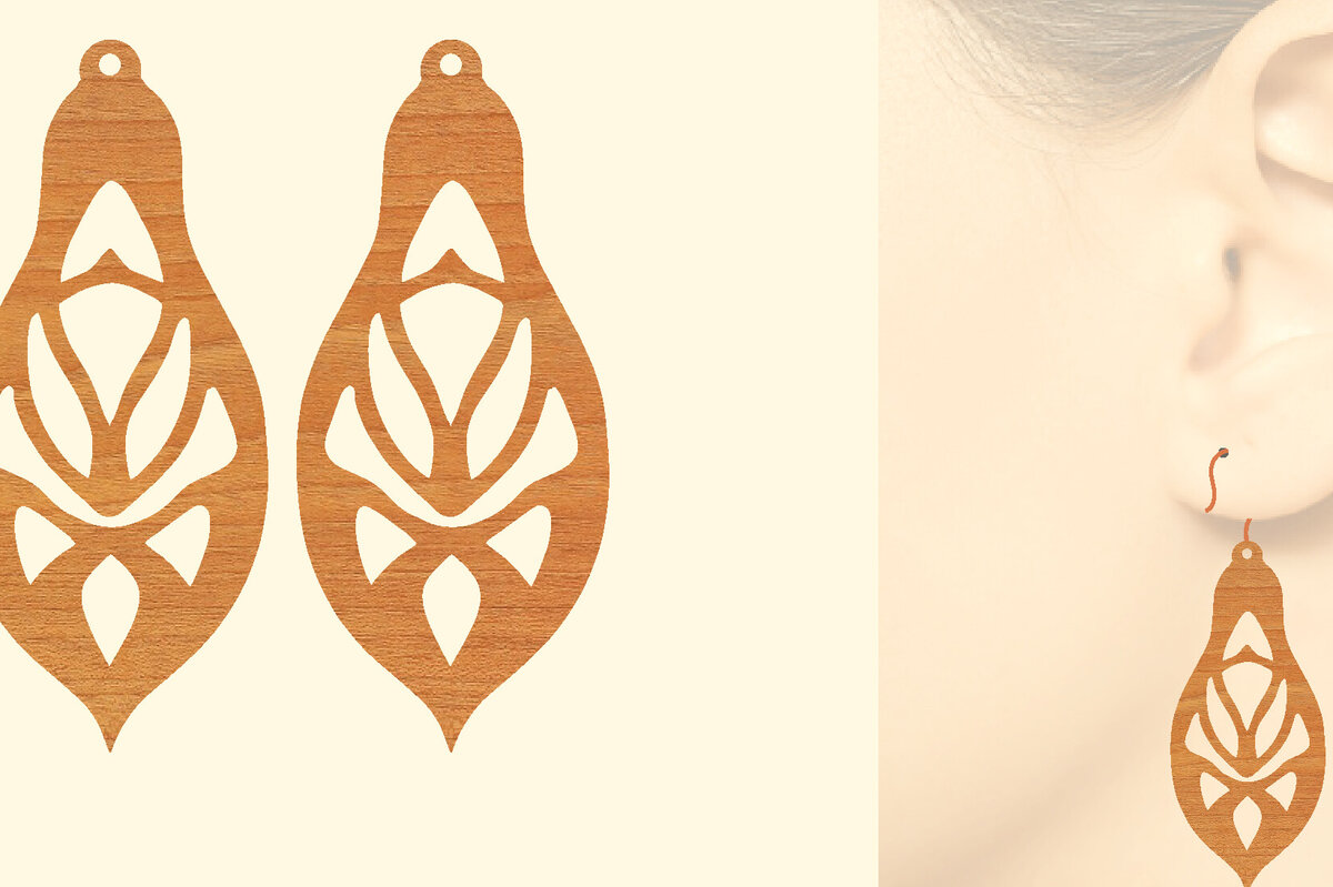 Σετ των 3 Intra απο ξύλο plywood 3mm-4mm πάχος – Ξύλινα σκουλαρίκια Δίασταση  5x5 cm INTRAFABR-96584471