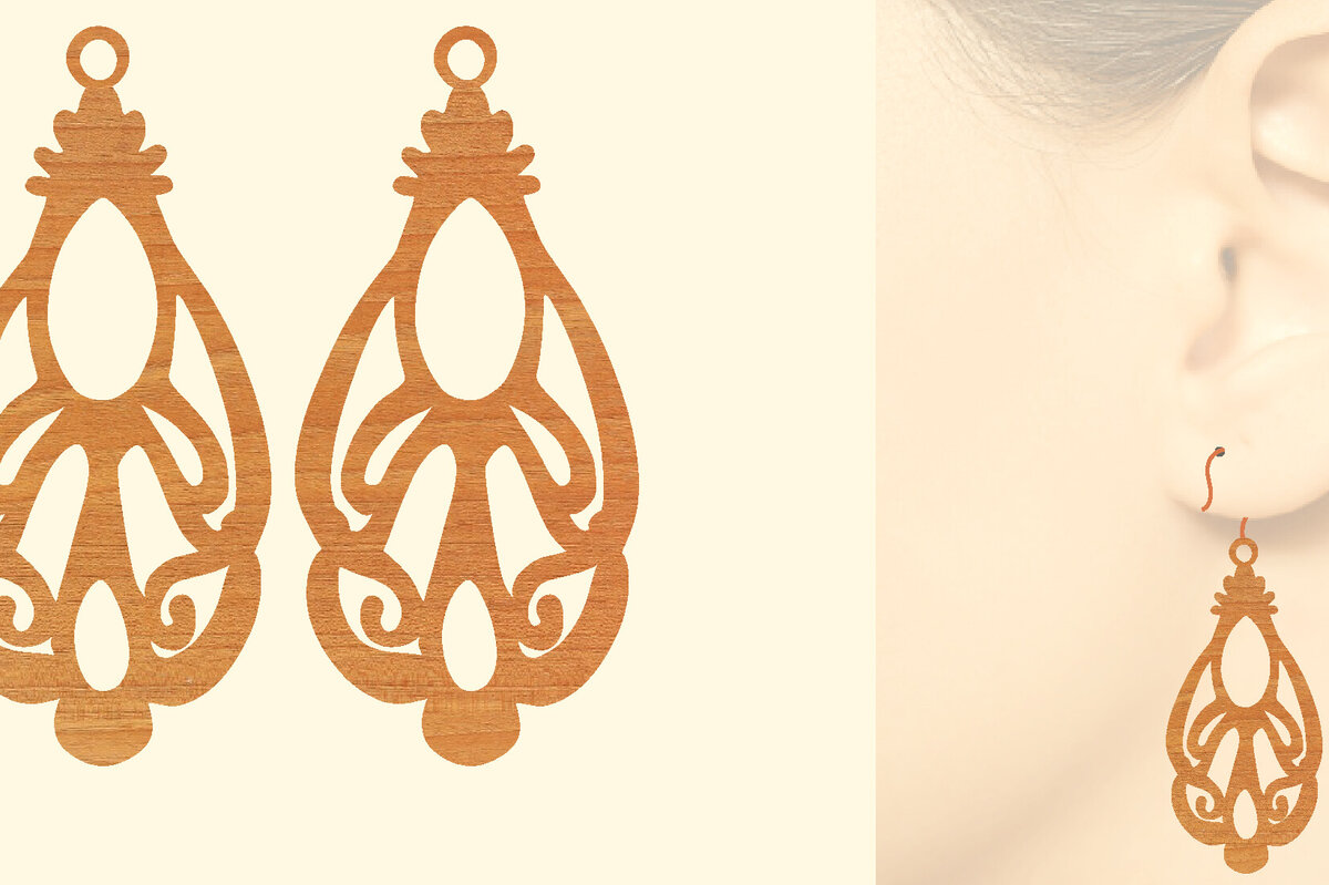 Σετ των 3 Intra απο ξύλο plywood 3mm-4mm πάχος – Ξύλινα σκουλαρίκια Δίασταση  5x5 cm INTRAFABR-96584531