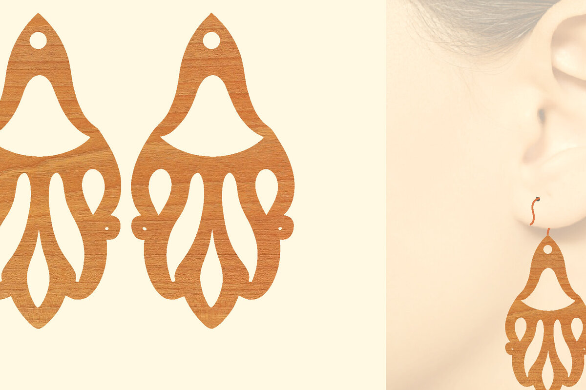 Σετ των 3 Intra απο ξύλο plywood 3mm-4mm πάχος – Ξύλινα σκουλαρίκια Δίασταση  5x5 cm INTRAFABR-96584569