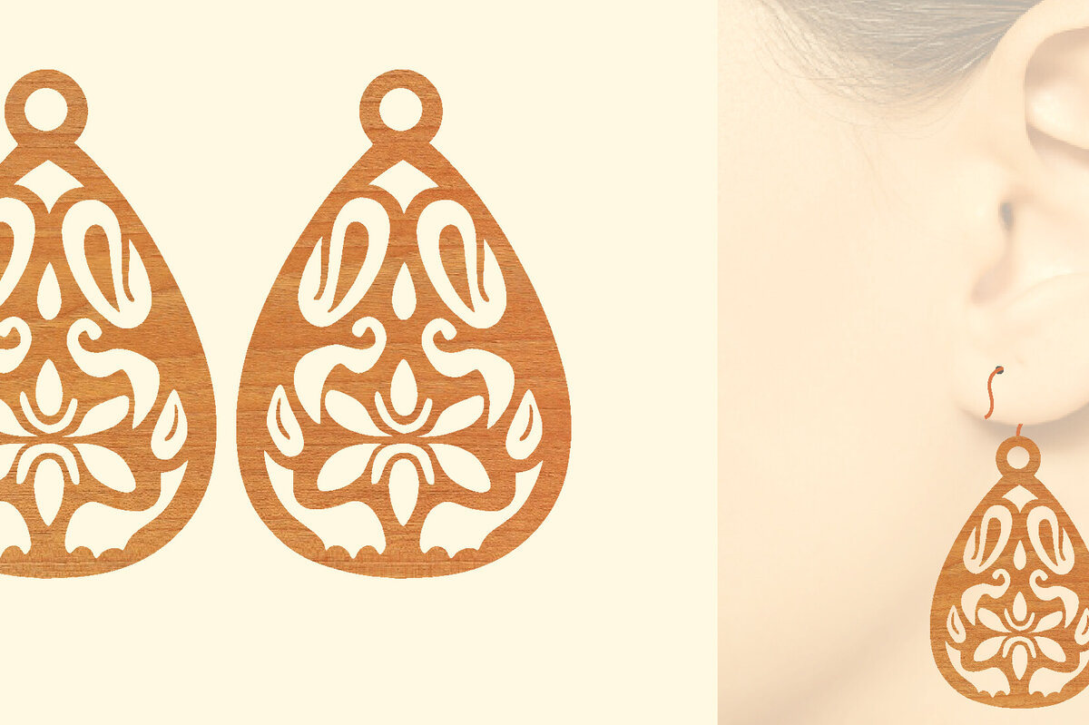 Σετ των 3 Intra απο ξύλο plywood 3mm-4mm πάχος – Ξύλινα σκουλαρίκια Δίασταση  5x5 cm INTRAFABR-96584671