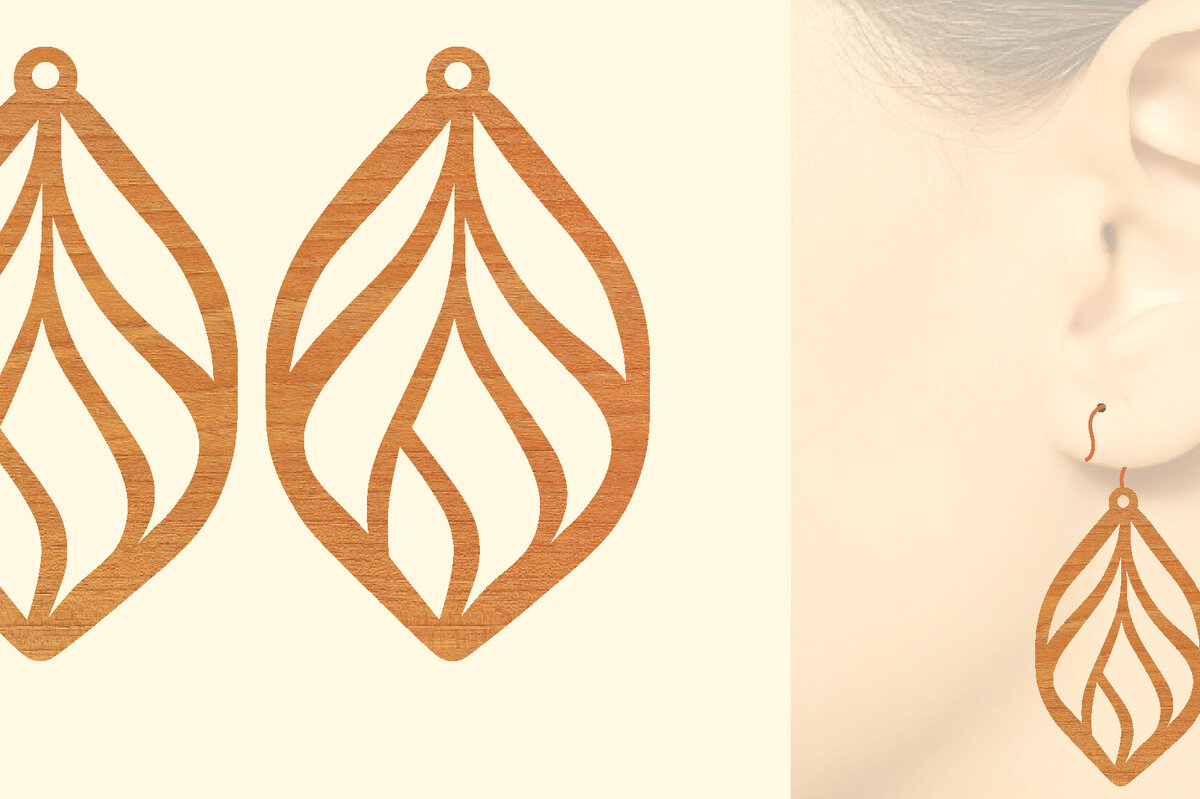 Σετ των 3 Intra απο ξύλο plywood 3mm-4mm πάχος – Ξύλινα σκουλαρίκια Δίασταση  5x5 cm INTRAFABR-96584721