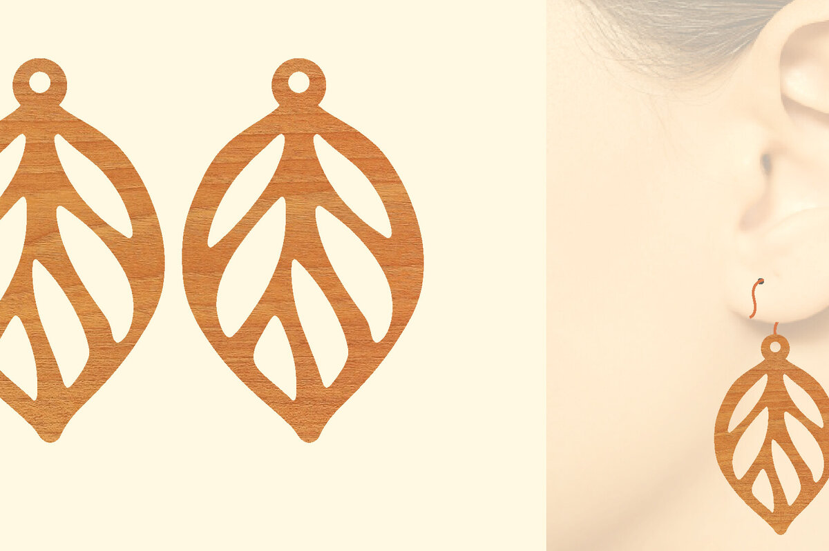 Σετ των 3 Intra απο ξύλο plywood 3mm-4mm πάχος – Ξύλινα σκουλαρίκια Δίασταση  5x5 cm INTRAFABR-96584749