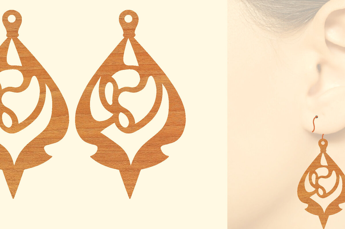 Σετ των 3 Intra απο ξύλο plywood 3mm-4mm πάχος – Ξύλινα σκουλαρίκια Δίασταση  5x5 cm INTRAFABR-96584991