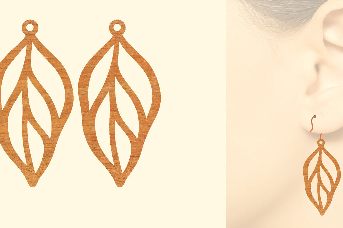 Σετ των 3 Intra απο ξύλο plywood 3mm-4mm πάχος – Ξύλινα σκουλαρίκια Δίασταση  5x5 cm INTRAFABR-96585020