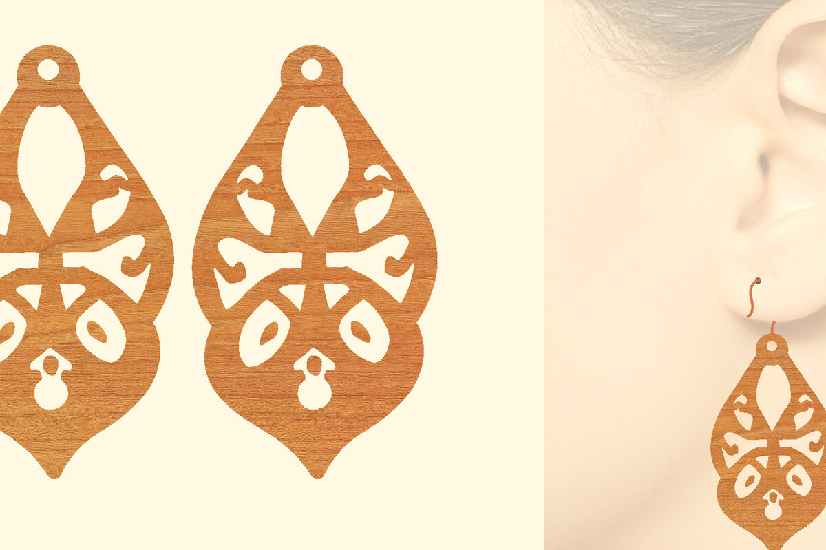 Σετ των 3 Intra απο ξύλο plywood 3mm-4mm πάχος – Ξύλινα σκουλαρίκια Δίασταση  5x5 cm INTRAFABR-96584244