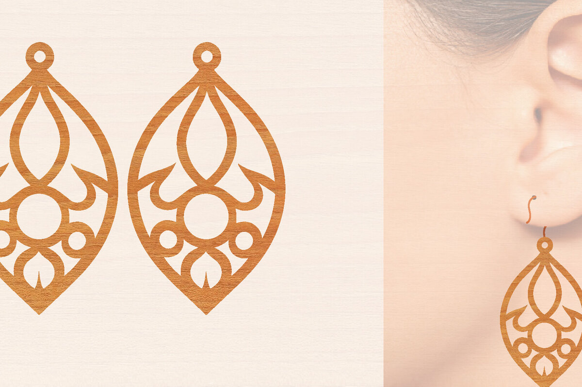 Σετ των 3 Intra απο ξύλο plywood 3mm-4mm πάχος – Ξύλινα σκουλαρίκια Δίασταση  5x5 cm INTRAFABR-104443685