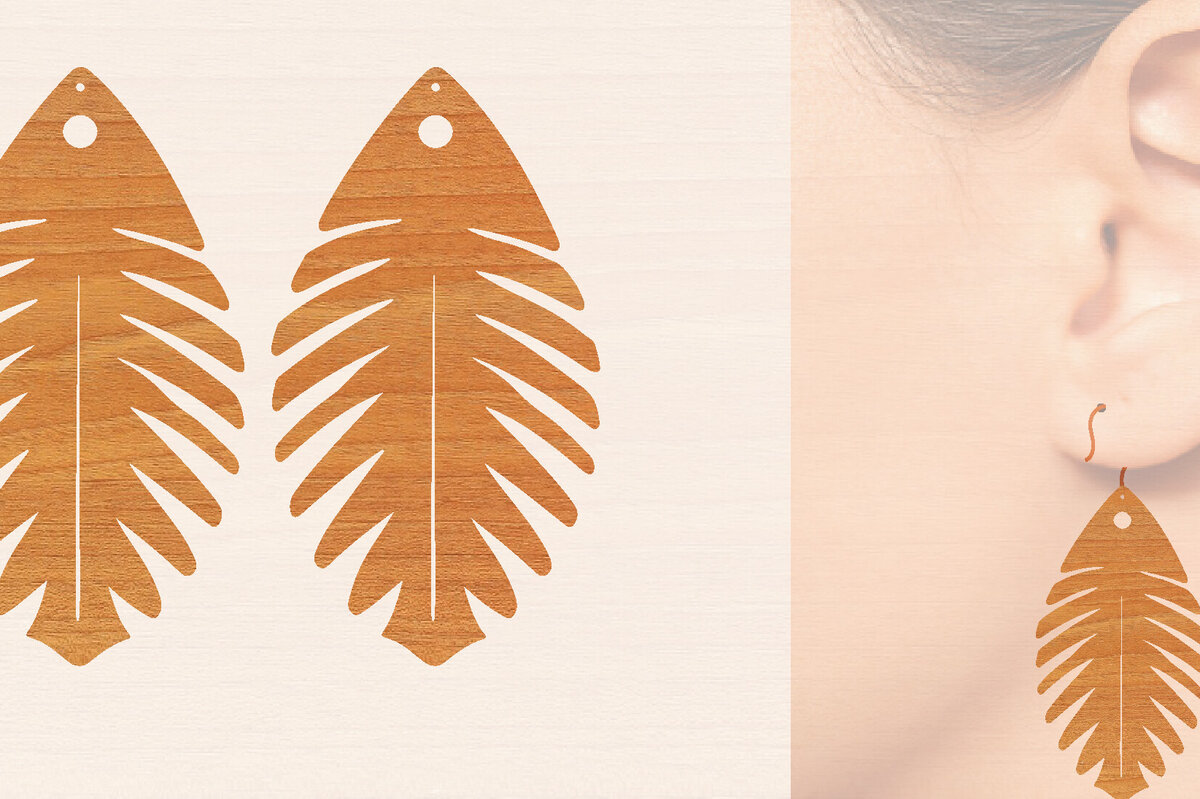 Σετ των 3 Intra απο ξύλο plywood 3mm-4mm πάχος – Ξύλινα σκουλαρίκια Δίασταση  5x5 cm INTRAFABR-104444008