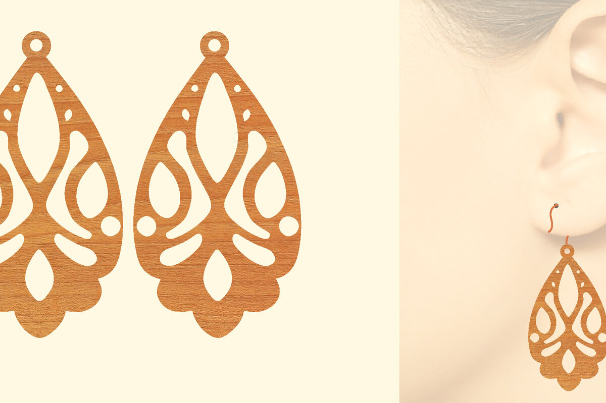 Σετ των 3 Intra απο ξύλο plywood 3mm-4mm πάχος – Ξύλινα σκουλαρίκια Δίασταση  5x5 cm INTRAFABR-96584286