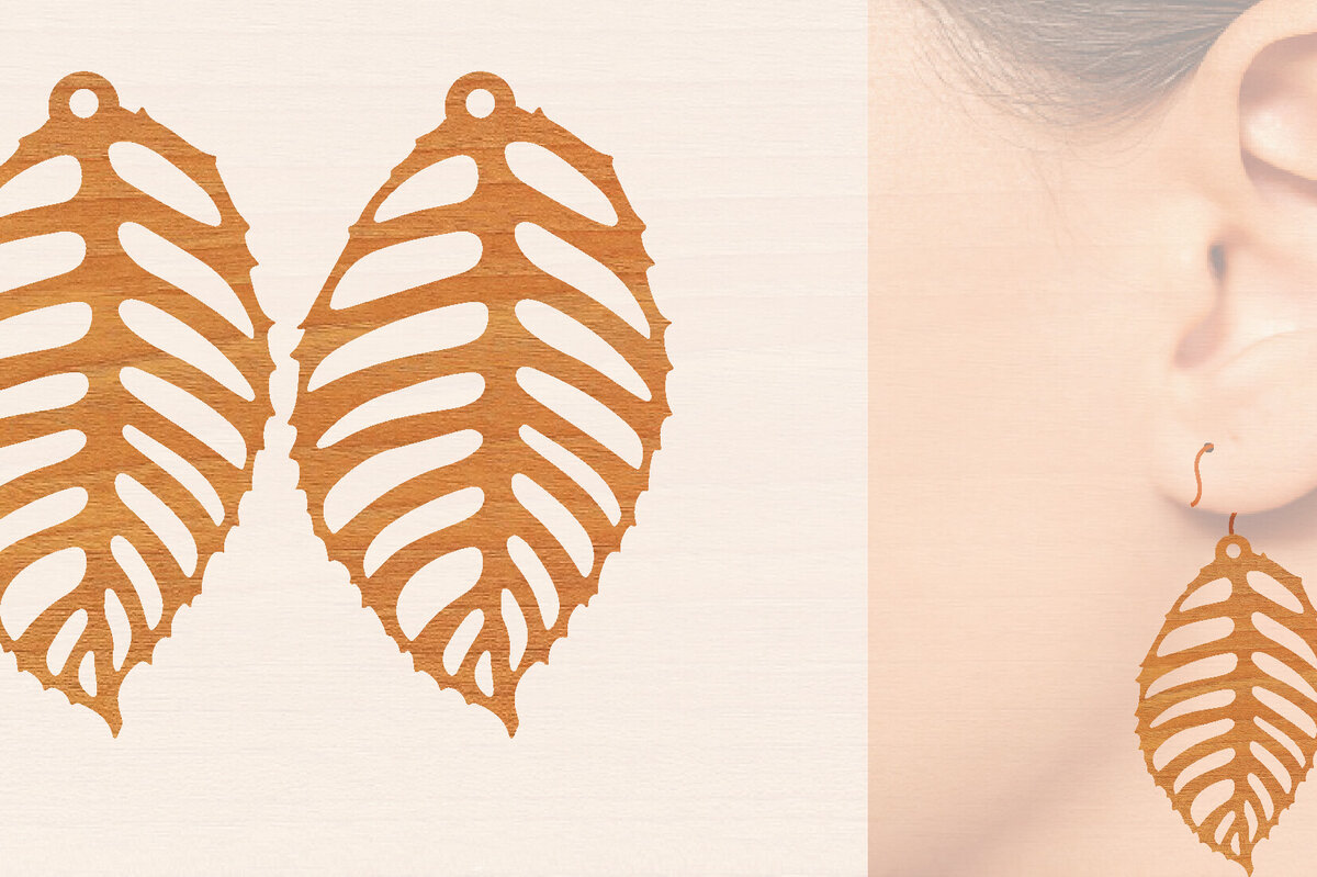 Σετ των 3 Intra απο ξύλο plywood 3mm-4mm πάχος – Ξύλινα σκουλαρίκια Δίασταση  5x5 cm INTRAFABR-104444372