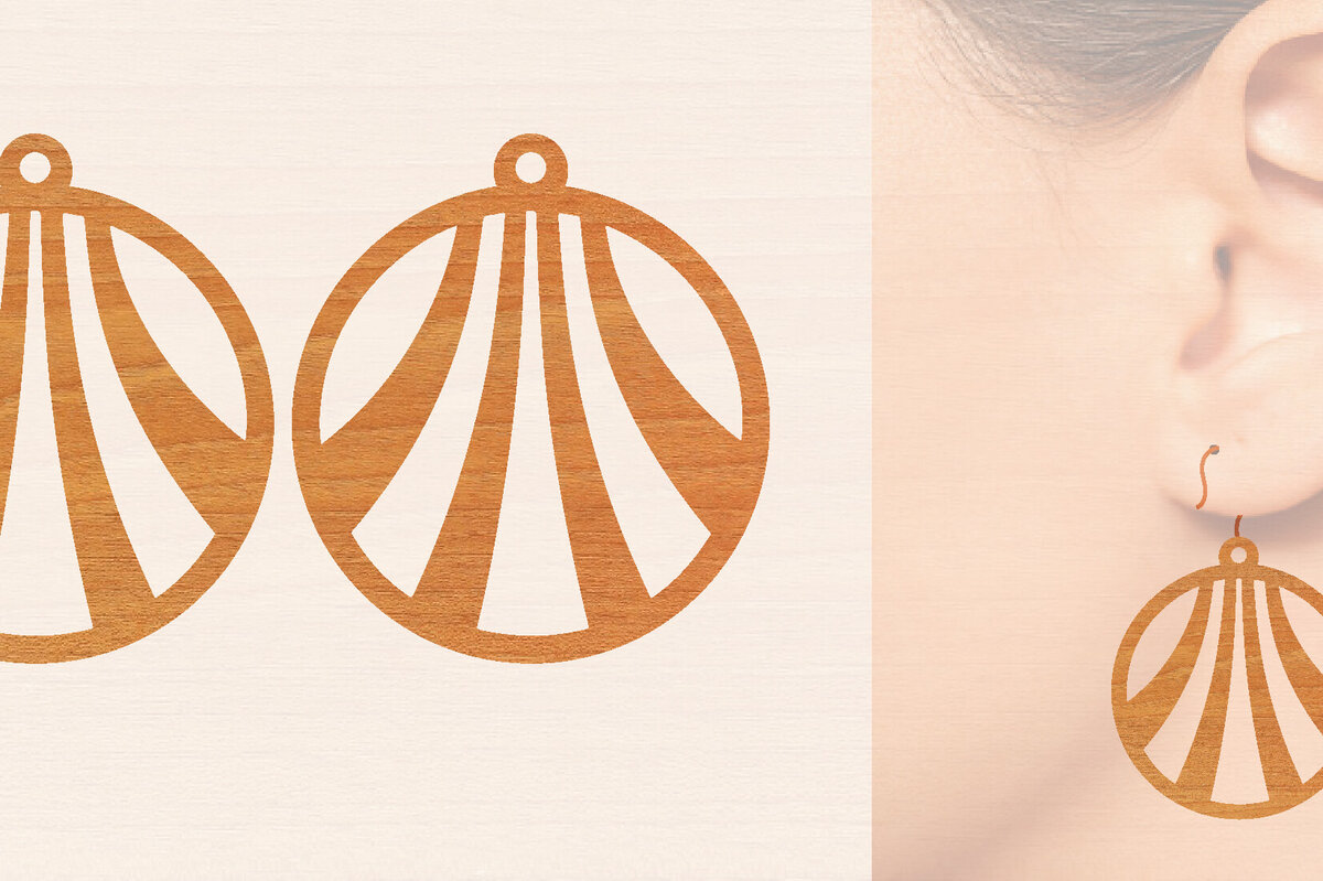 Σετ των 3 Intra απο ξύλο plywood 3mm-4mm πάχος – Ξύλινα σκουλαρίκια Δίασταση  5x5 cm INTRAFABR-104444550